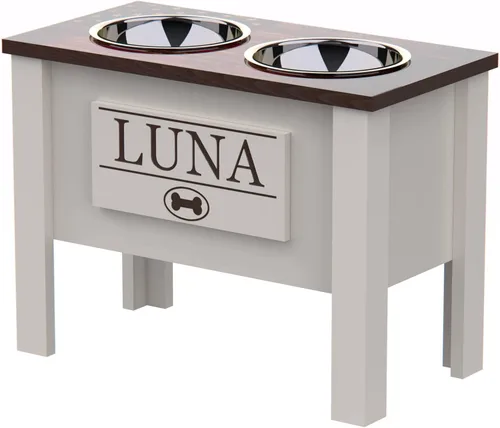 Miniatura 83 de GrooveThis Woodshop Soporte Personalizado de Cuenco Elevado para Perros de Tamaño Grande, Mediano, Pequeño y Extra Pequeño - Cuencos de Acero Negro