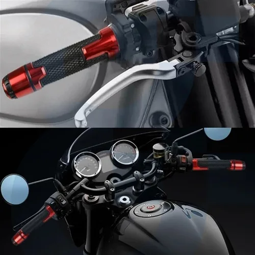 Miniatura 5 de Motocicleta para H&ONDA NC750X NC 750 X Cafe Racer 22MM aluminio plástico manillar de motocicleta manillar mango tapa extremo (color negro)