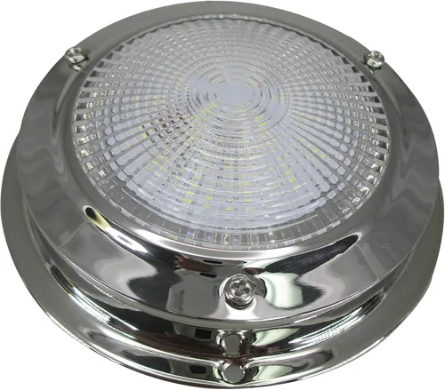 Miniatura 4 de Pactrade Marine Luz de Cúpula 12V - Lente de 3 Pulgadas, LED Blanco Cálido Luz de Barco de Acero Inoxidable con Interruptor de Palanca Integrado