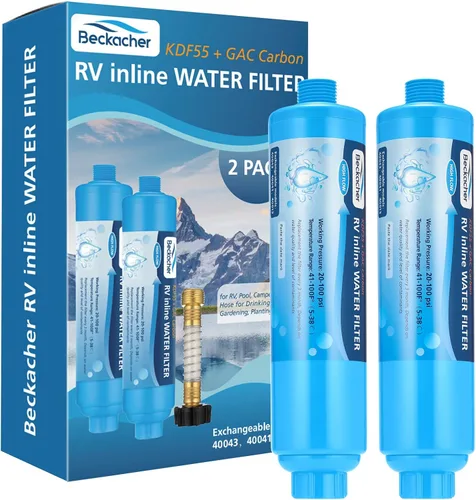 2 paquetes de filtro de agua Tastepure para vehículos recreativos, filtro de agua en línea avanzado para vehículos recreativos con protector de
