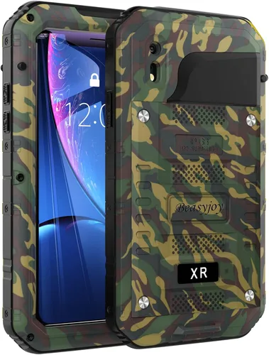 Miniatura 19 de Beasyjoy Funda impermeable para iPhone 12 Pro Max, cubierta protectora de cuerpo completo con protector de pantalla incorporado, resistente a Negro