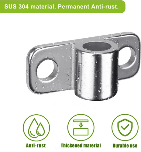Miniatura 3 de Insaga Bisagra de puerta para valla de montaje en pared, bisagras de puerta de granja resistentes, acero inoxidable 304 fundido con diseño