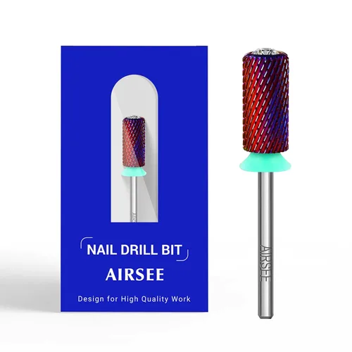 Miniatura 23 de AIRSEE Punta de broca de carburo de tungsteno para uñas acrílicas, cabeza de lima eléctrica Efile para manicura, pulido, arte, remoción de gel, 3/32