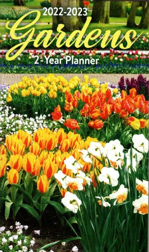 Gardens 2022 - 2023 - Agenda de bolsillo de 2 años, calendario, organizador, formato de página mensual