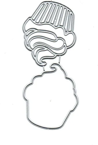 Miniatura 2 de Cupccake Shaker Metal Troqueles troquelados, para fiesta de cumpleaños, para helado, troqueles cortados, álbumes de recortes, papel decorativo