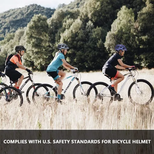 Miniatura 7 de Casco de bicicleta para adultos, hombres y mujeres, con luz - Casco de bicicleta de montaña y carretera con almohadillas de repuesto y visera Gris