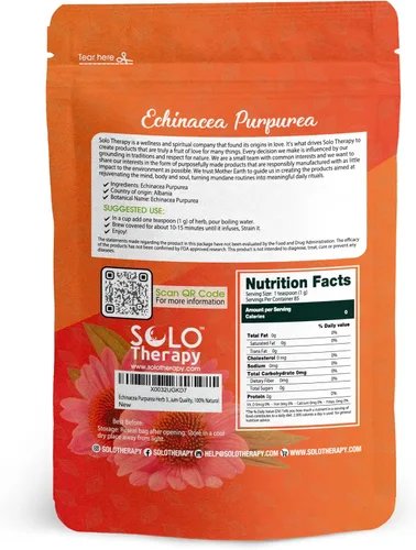 Miniatura 4 de Echinacea Purpurea Herb 3 onzas, té de hierbas Echinacea Purpurea, hierba seca cortada, bolsa resellable, calidad premium, 100% natural