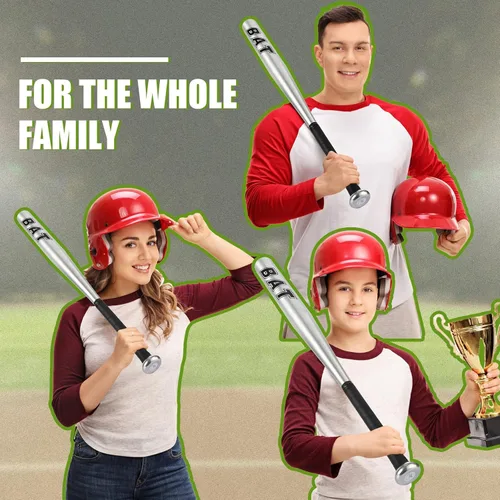 Miniatura 6 de Jenaai 4 unidades de bate de béisbol de 28 pulgadas de aluminio para actividades deportivas de entrenamiento de béisbol
