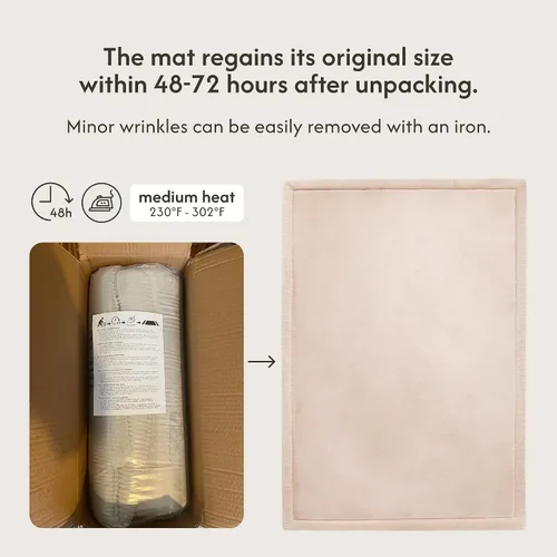 Miniatura 5 de Hakuna Matte - Alfombra de juego prémium para bebé de terciopelo coral ultrasuave con espuma viscoelástica, antideslizante, resistente al agua,