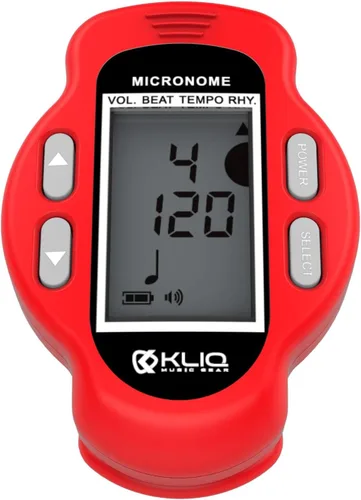Miniatura 10 de KLIQ MicroNome - Mini metrónomo digital recargable - con altavoz (volumen digital, ajuste de ritmo y tempo) diseñado para su uso con piano, Azul