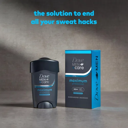 Miniatura 4 de Dove Desodorante para hombres+Care, antitranspirante de protección clínica 96H, Clean Comfort, paquete de 3 – Prescription Strength Protección