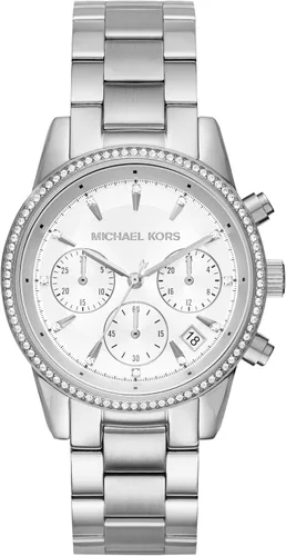 Miniatura 7 de Michael Kors Bryant - Reloj cronógrafo para mujer de acero inoxidable y cristal pavé