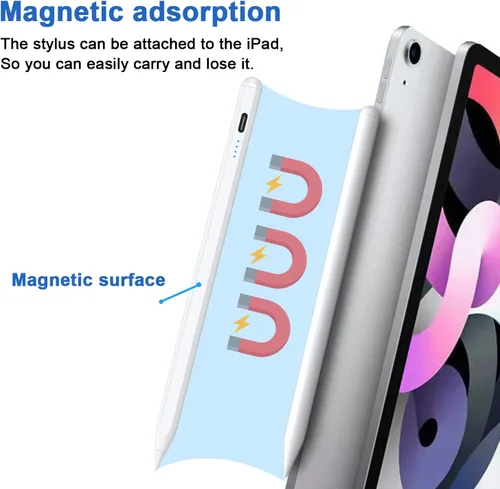 Miniatura 3 de Lápices ópticos para pantallas táctiles, bolígrafo para tableta con pantalla de energía, punta POM, bolígrafo táctil digital magnético compatible