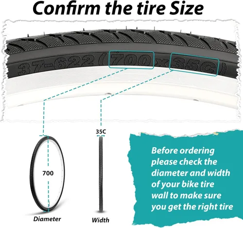Miniatura 2 de MOHEGIA Neumático de repuesto para bicicleta de carretera: 700x25C/700x28C/700Cx35C Neumático de bicicleta plegable para montar en carretera