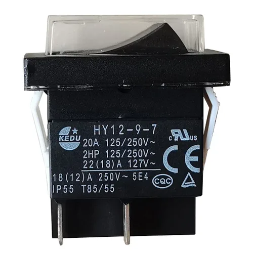 2 interruptores de botón pulsador KeDu HY12-9-7 para aparatos eléctricos domésticos y dispositivos similares, 125/250 V 20 A HY12-9-7 (HY12-9-7)