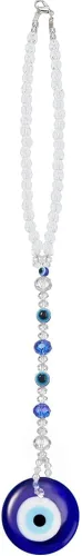 Adorno colgante azul de ojo malvado de buena suerte para automóvil, decoración del hogar, amuleto colgante (1 cuentas)