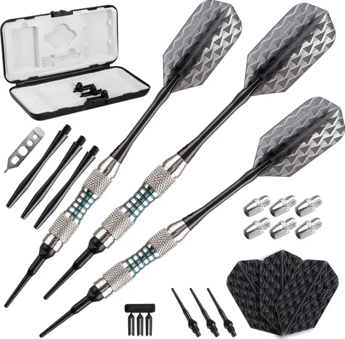 Miniatura 15 de Bobcat Adjustable Weight Soft Tip Darts with Storage/Travel Case