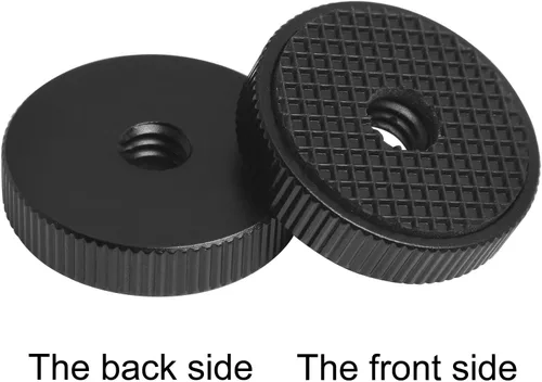 Miniatura 2 de 4 adaptadores de tuerca de bloqueo de rueda de pulgar hembra de aleación de aluminio de 1/4 pulgadas con junta, tuerca de perilla de bloqueo