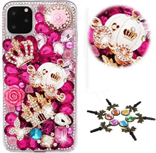 Miniatura 29 de Sparkle - Funda para teléfono compatible con Samsung Galaxy A12, elegante, hecha a mano en 3D, diseño de diamantes de imitación, diseño de diamantes