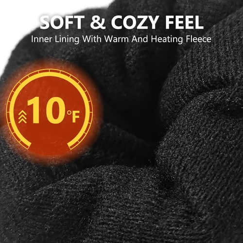 Miniatura 4 de Guantes de esquí impermeables de invierno para niños, hombres y mujeres, guantes perfectos para clima frío para ciclismo, conducción, correr