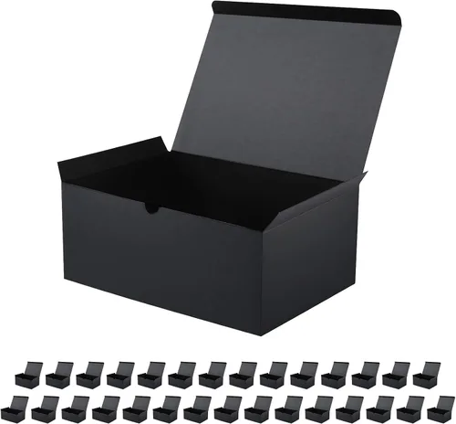 Miniatura 7 de JINMING 10 cajas de regalo 6x6x4 pulgadas, cajas de regalo mate negras a granel para el Día de la Madre, el Día del Padre, fiesta, cumpleaños, cajas