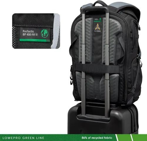 Miniatura 7 de Lowepro ProTactic BP 450 AW III - Mochila para cámara, acceso de 4 puntos, bolsa profesional para cámara, DSLR/Drones/Sin espejo, hasta portátil