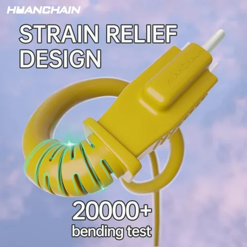 Miniatura 2 de HUANCHAIN Cable de extensión para interiores y exteriores, 50 pies, impermeable, calibre 16/3, flexible, resistente, cable de extensión para Amarillo