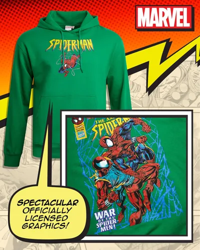 Miniatura 3 de Marvel Spider-Man Sudaderas con capucha gráficas para hombres - Sudadera con capucha de forro polar de algodón mezclado transpirable y suave