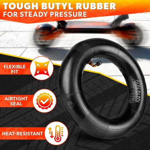 Miniatura 3 de 2 Piezas Tubos Interiores para Neumáticos de Scooter Eléctrico 10x3 pulgadas - Neumático de Scooter Eléctrico 80/65-6 Tubo Interior de 10 Pulgadas