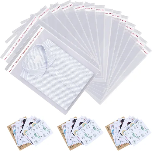 Bolsas de celofán resellables grandes, 12.0 x 16.0 in, bolsas de plástico transparente autosellables, bolsas de plástico selladas, a granel, para