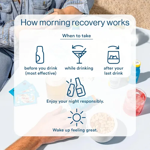 Miniatura 3 de Morning Recovery Electrolitos, Fórmula Patentada de Bebida de Cardo Mariano para Hidratar Mientras Bebes, DHM Líquido Altamente Soluble, Sin OGM
