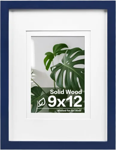 Miniatura 212 de Egofine - Portarretratos de 4 x 6 pulgadas, de madera maciza con plexiglás, para fotos de 3.5 x 5 con paspartú o de 4 x 6 sin paspartú, para colocar
