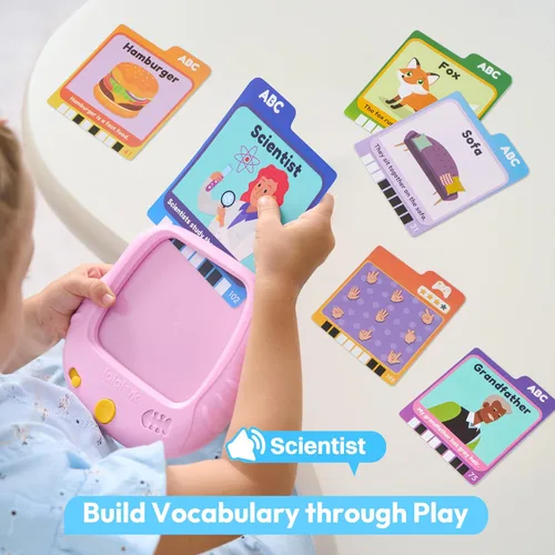 Miniatura 2 de Tarjetas parlantes Lalalark para niños de 3, 4, 5 años, juguetes de aprendizaje para niños con 136 palabras visuales y 64 juegos, juguete educativo