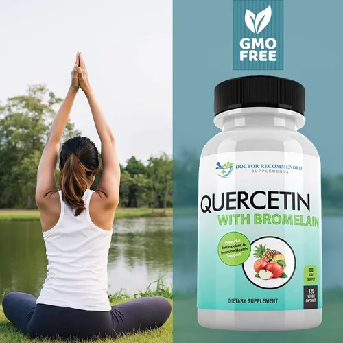 Miniatura 3 de DOCTOR RECOMMENDED SUPPLEMENTS Quercetina 800 mg con bromelina 165 mg por porción, 120 cápsulas vegetarianas, suministro completo para 60 días
