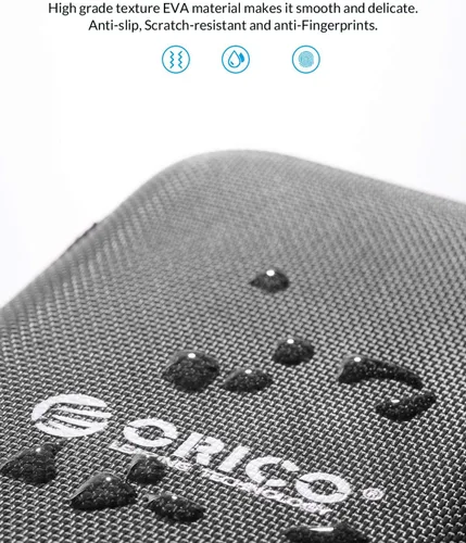 Miniatura 5 de ORICO Estuche para disco duro de 2.5 pulgadas, bolsa de transporte de almacenamiento de unidad externa, impermeable, a prueba de golpes