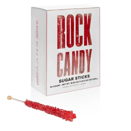 Miniatura 8 de Candy Envy - Palitos de azúcar Red Rock Candy - Sabor a fresa - 12 Indiv. envueltos