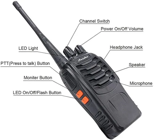 Miniatura 4 de Walkie Talkies - Radios recargables de dos vías de 16 canales UHF de 2 vías para adultos (paquete de 4)