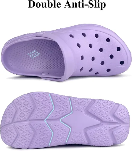 Miniatura 4 de Zuecos de jardín para hombres y mujeres con soporte de arco, sandalias deslizantes clásicas unisex para adultos para exteriores, playa, piscina