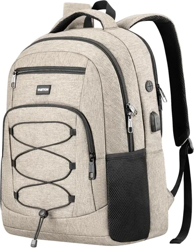 YAMTION Mochila escolar para mujeres y adolescentes, mochila universitaria para laptop, mochila escolar con puerto USB para estudiantes