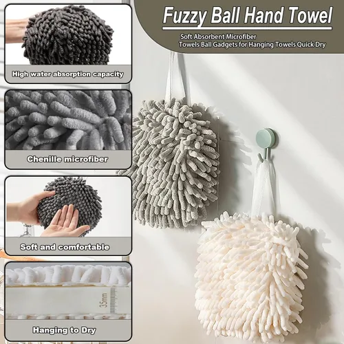 Miniatura 5 de Paquete de 16 toallas de mano de felpilla mullidas, toallas de microfibra suaves y absorbentes, paños de limpieza de secado rápido para cocina