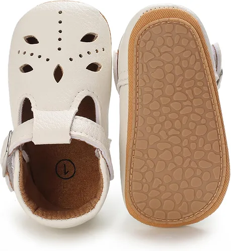 Miniatura 5 de SOFMUO Zapatos deportivos de cuero con cordones para bebés, niños y niñas, suela de goma suave, mocasines Oxford para recién nacidos