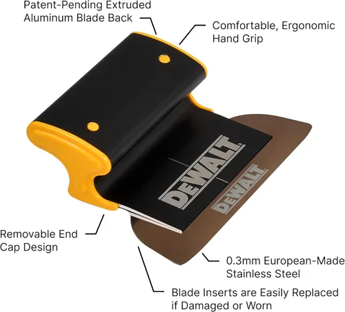 Miniatura 2 de DEWALT Cuchilla para desnatar paneles de yeso, 17.8 cm Grado profesional Construcción de aluminio extruido y acero inoxidable europeo Puntas