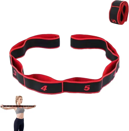 Miniatura 8 de Fitness Resistance Band for Stretching and Yoga, 8-Section Elastic Training Bands with Handles, Numbered Resistance Bands, Fashionable Puller