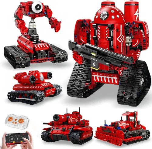 STEM Toys Kit de robot, aplicación y excavadora de control remoto para niños, robótica para niños de 12 a 16 años, juguete educativo de niveladora a