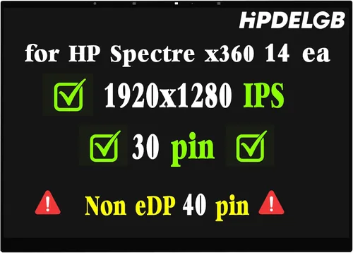 Reemplazo para HP Spectre x360 14t-ea 14t-ea000 14t-ea100 14t-ea200 14t-ea0xx 14t-ea1xx 14t-ea2xx 1920x1280 30pin pantalla táctil LCD digitalizador
