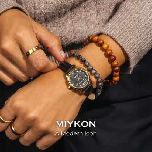 Miniatura 2 de Miykon Dainty Minimalist Dress Watches for Women – Small Easy Reader Analog Watch with Genuine Leather Strap and Second Hand – Japanese Quartz