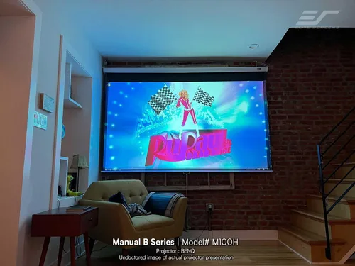 Miniatura 11 de Pantalla retráctil para proyector, de la marca Elite Screens, 120 pulgadas, diagonal 4:3 Blanco
