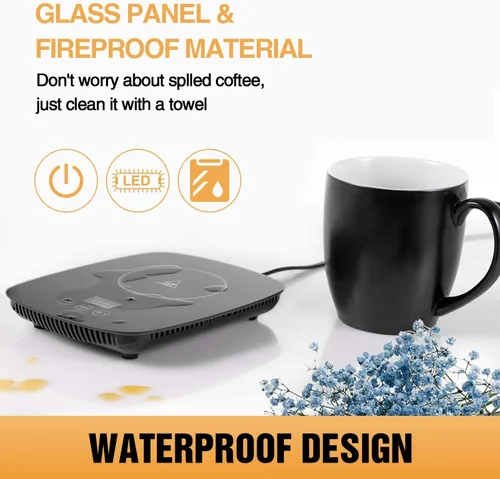 Miniatura 5 de YEOSEN Calentador de taza de café, calentador de taza de café mejorado con 3 ajustes de temperatura, calentador de bebidas de temperatura ajustable