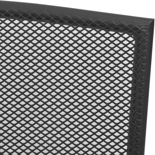 Miniatura 3 de vidaXL Juego de 4 sillas de patio color antracita, sillas de acero resistentes a la intemperie con diseño de malla y almacenamiento apilable