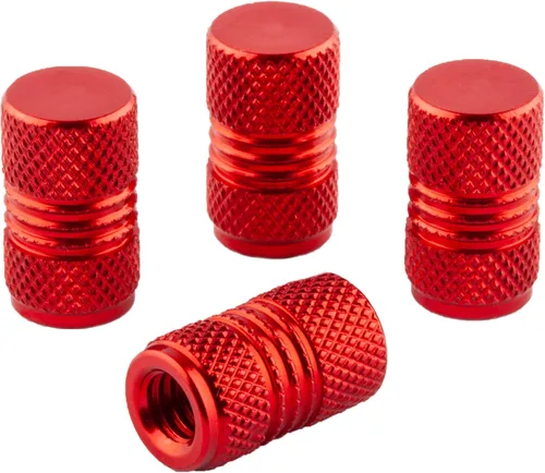 Miniatura 19 de Presta - Tapones de válvula de aluminio anodizado, uso en válvulas Presta/Francesas, diseños: bala, cohete, hamburguesa, cohete de bolsillo